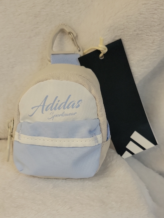 adidas Accessories - adidas Light Blue and Cream Mini Backpack Keychain